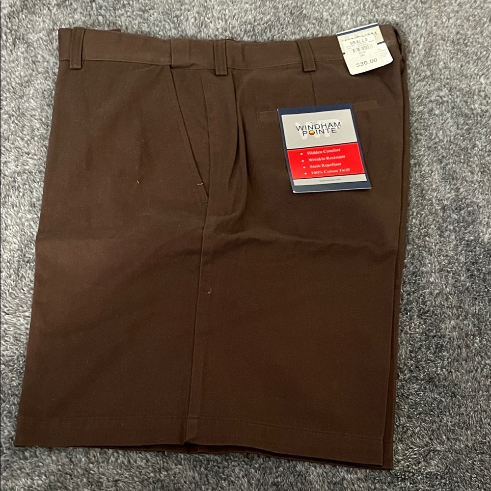 Men's Tan Flat Front Shorts
